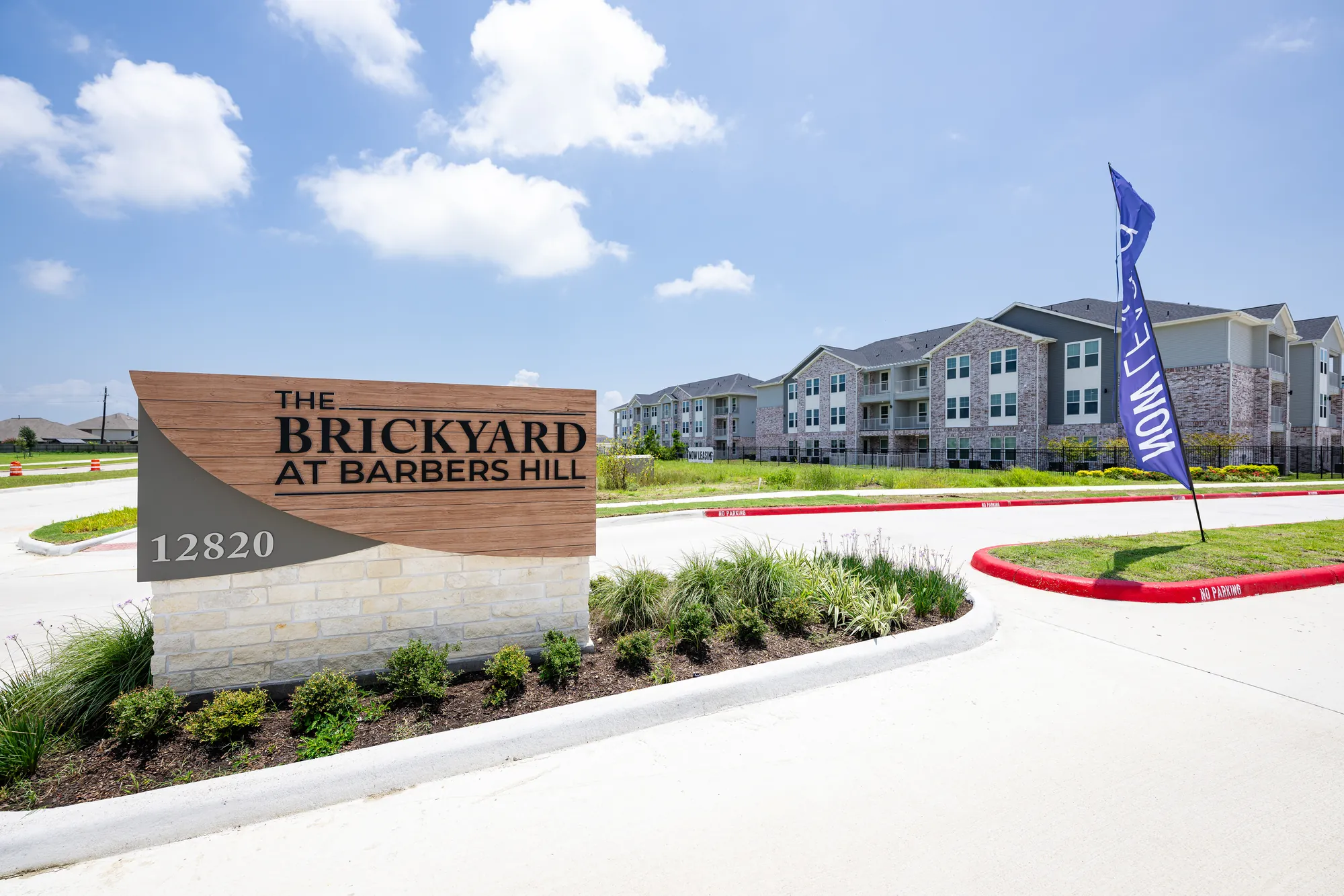 The Brickyard at Barbers Hill in Mont Belvieu, Texas — 336-unit multifamily community with wood framing and exterior envelope by Epic Contractors