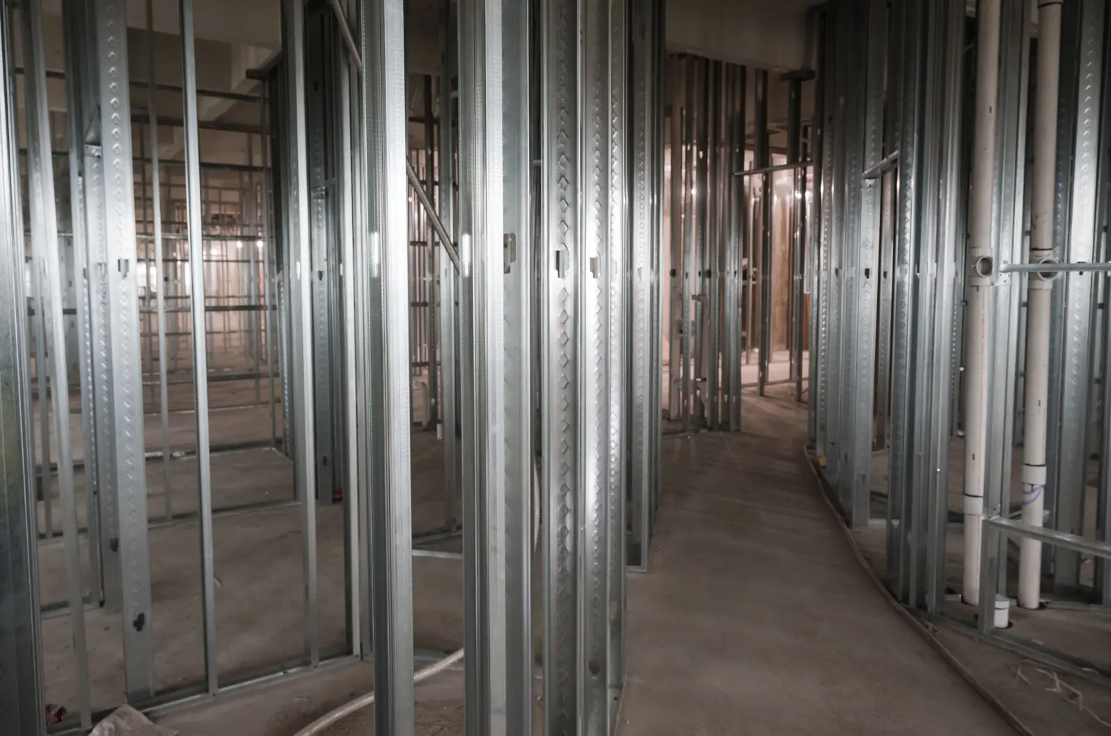 framing-drywall Metal framing in building