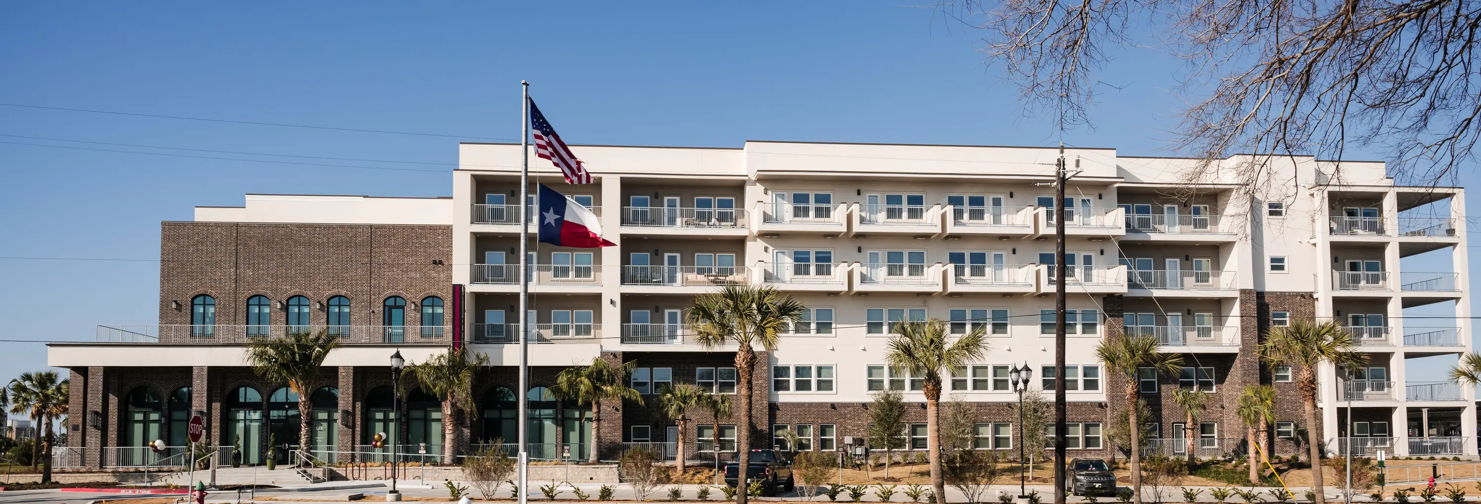 The Cove at GYB — completed multifamily community in Galveston, Texas; interior metal stud framing and drywall by Epic Contractors